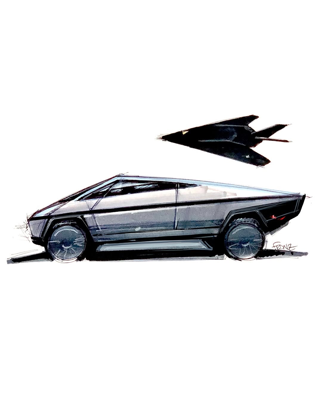 Stealth Inspo→现实 @teslamotors