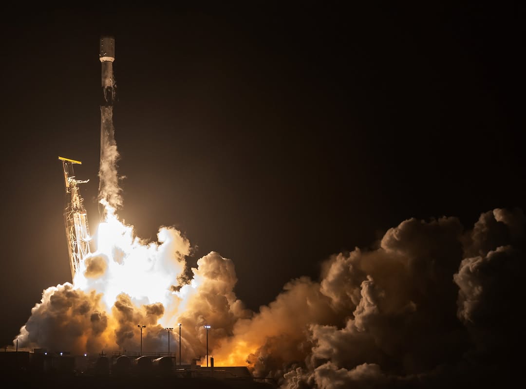 Falcon 9从加利福尼亚起飞，完成了这一助推器的第二次任务。 @spacex