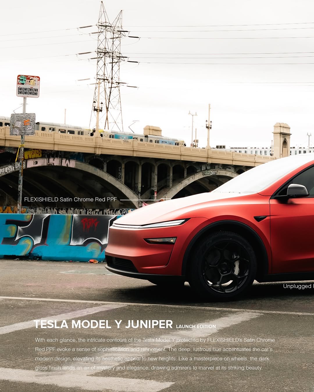 留在红色💋

为Tesla Model Y Juniper Launch Edition提供世界上第一个来自@flexishield的缎面铬红色完整PPF而感到自豪。非常感谢 @denniscw@denniscw_ytflexishieldteam信任我的过程。 

📸：@shotsbyshighguy 
@shotsbyshighguy世界：@denniscw_yt @aimwrap
•
•
•@denniscw_yt
#tesla #teslamodely #modelyjuniper #juniper #teslamotors #teslamemes #elon #flexishield #carphotography #red #wholelottared #newcar #ppf #ppfinstallation #ppffilm @aimwrap