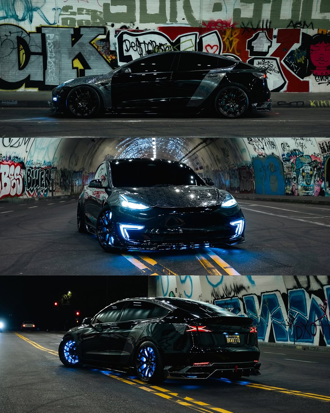 一次一辆车彻底颠覆包裹场景 😈 给我的兄弟三重堆叠@phantomvito我们还没结束呢 👀🥵 📸: @shotsbyshighguy Wrap: @aimwrap 锻造碳纤维: @tinybotvinyl 灯光: @boring.auto • • • • • #tesla #tesla生活 #tesla车主 #model3 #forgedcarbon #carbonfiber #wraptheworld #wrapyourcar #wraplife #wrapitup #artistryinmotion #aimwrap #murderedoutcars #murderedoutsociety @aimwrap