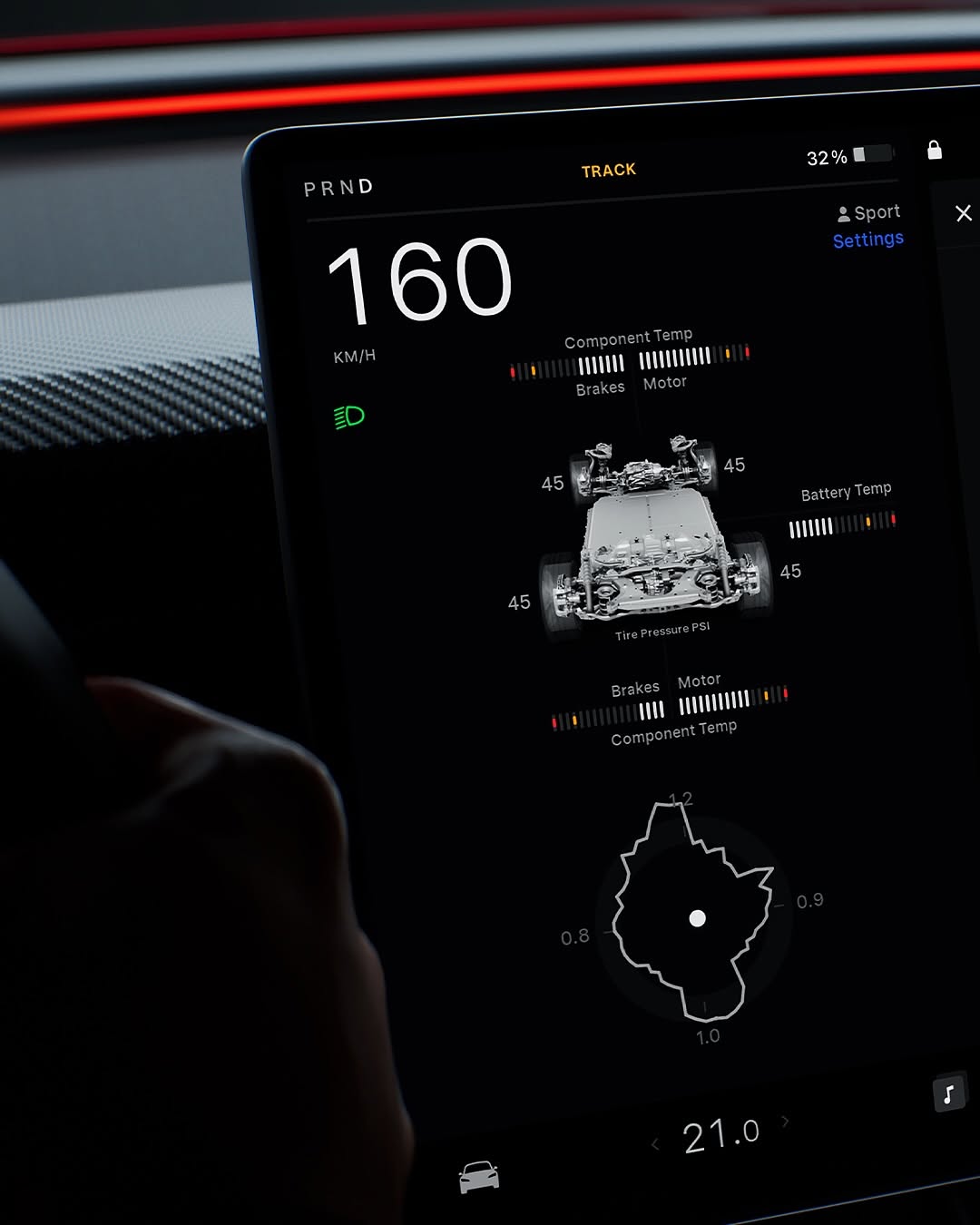 新Model 3 Performance的赛道模式让您完全掌控赛车动态 由于动力传动系统和自适应阻尼器中的全新控制和校准，它现在对赛道上的输入响应更加精确。 @teslamotors