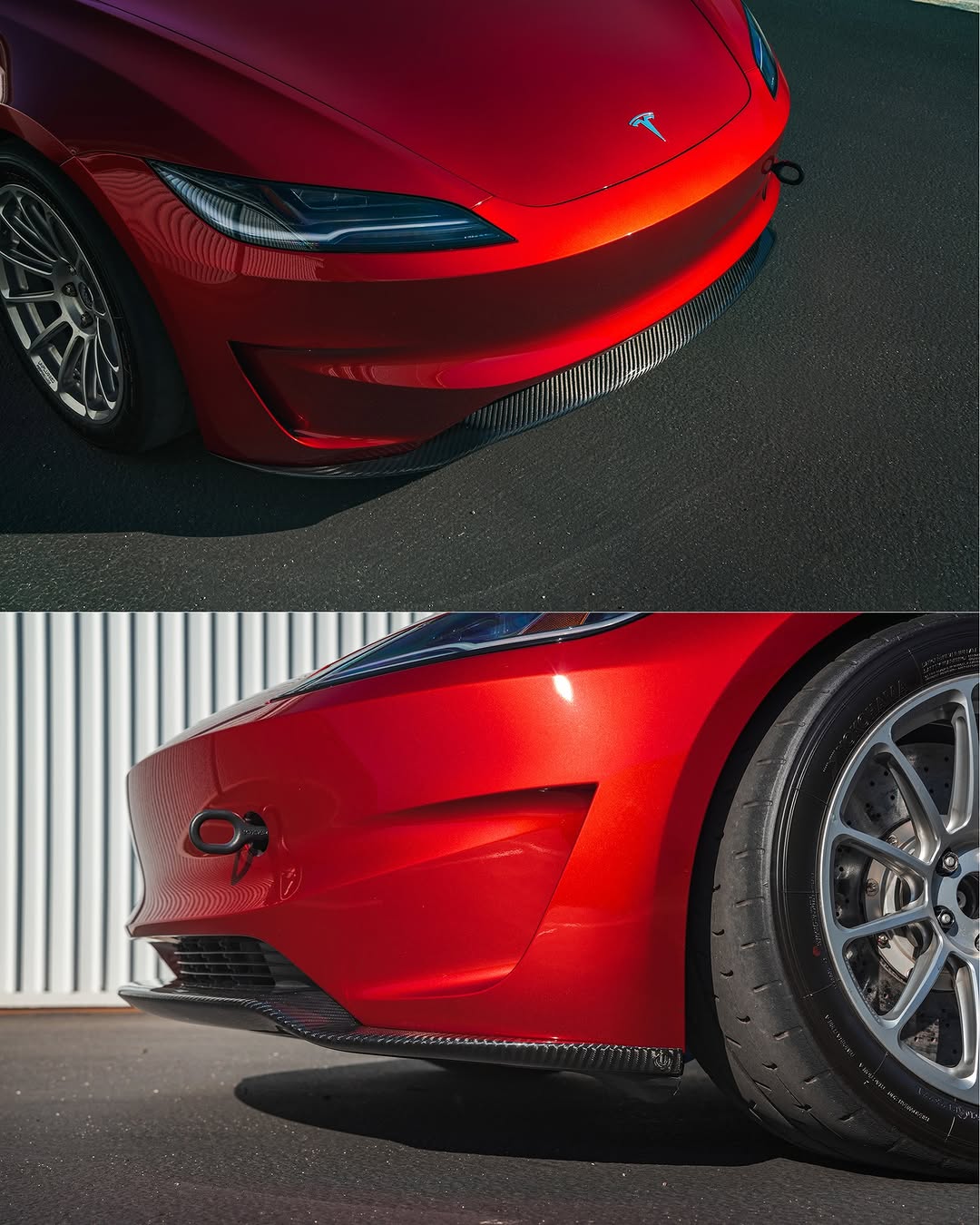 2024+ 特斯拉 Model 3 的签名碳纤维空气动力套件将四个关键碳部件：前唇盖板、高效尾翼、空气动力学后视镜盖和后扩散器饰条整合为一个统一的升级套件。每一件都采用真正的预浸料热压罐碳纤维制造，并通过我们专有的干碳-凯夫拉背层进行加固，与常见的湿法工艺相比，实现了出色的刚度重量比和耐用性。结果是一个更轻、更强的套装，安装整洁，并与特斯拉的设计语言相辅相成。 @unpluggedperformance