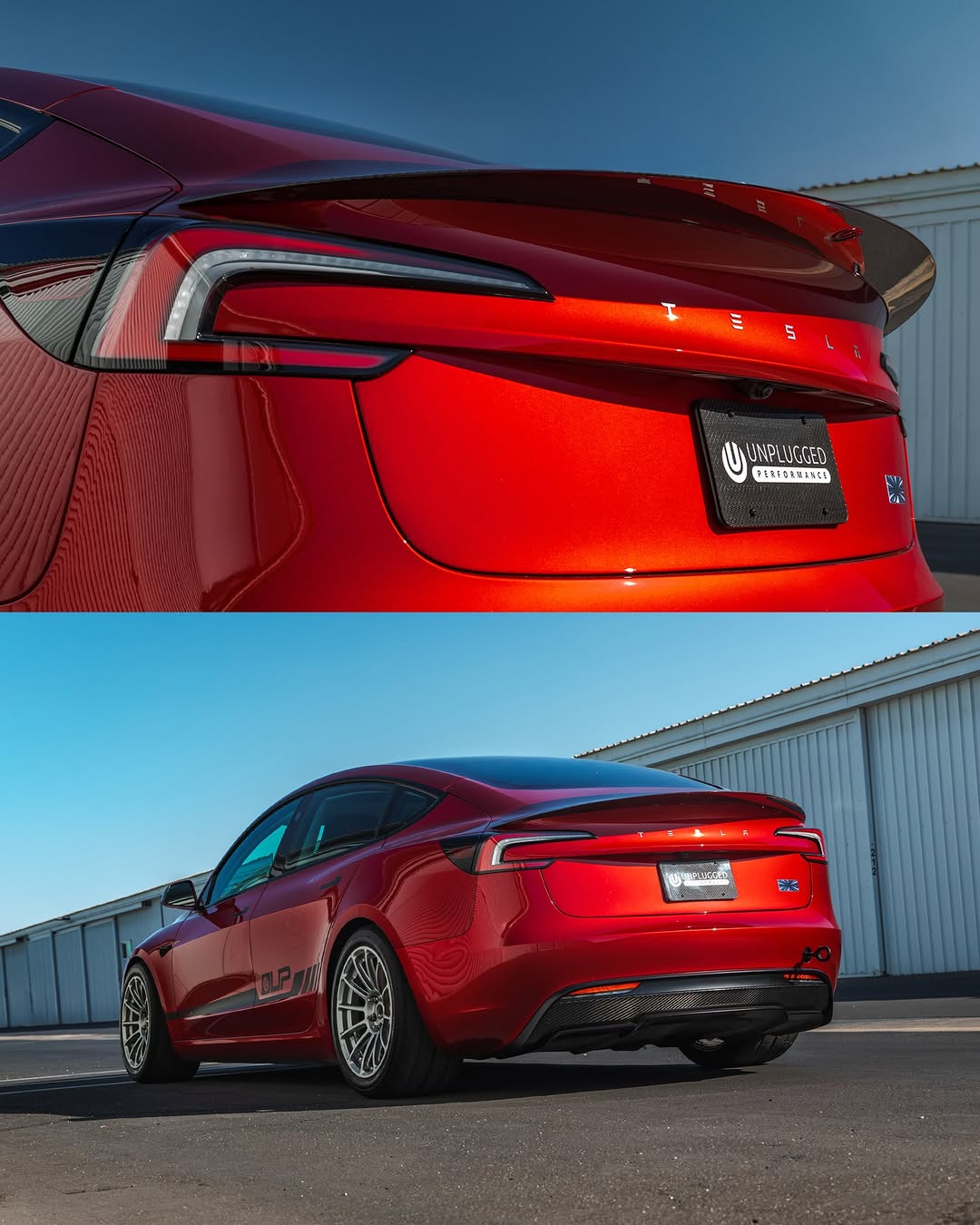 2024+ 特斯拉 Model 3 的签名碳纤维空气动力套件将四个关键碳部件：前唇盖板、高效尾翼、空气动力学后视镜盖和后扩散器饰条整合为一个统一的升级套件。每一件都采用真正的预浸料热压罐碳纤维制造，并