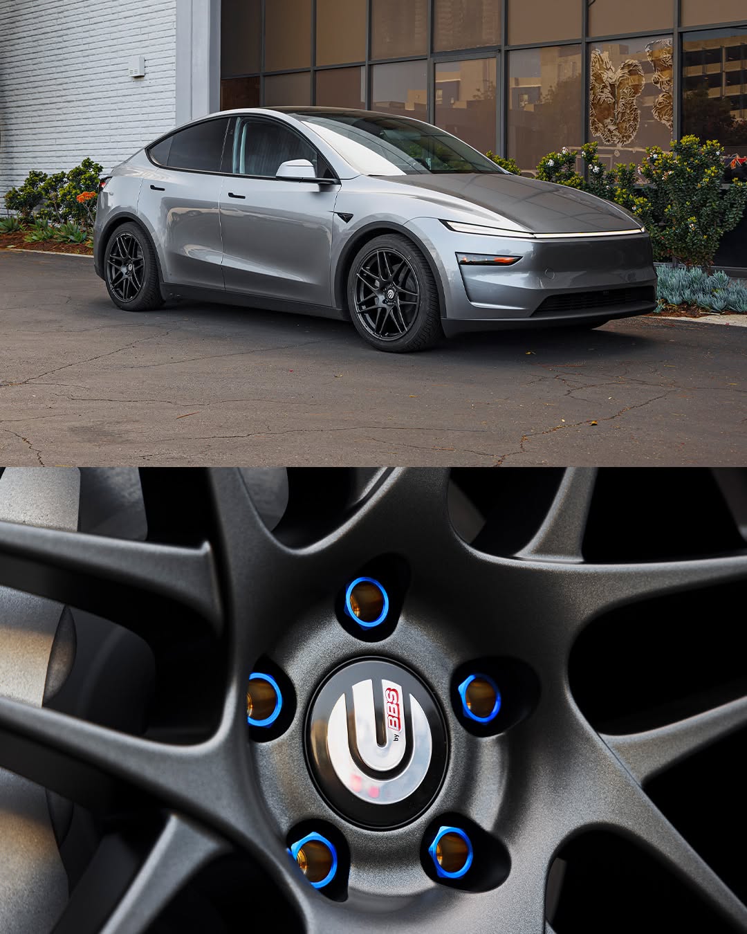 与BBS GmbH合作，UP X BBS Flugplatz轮毂之所以以纽博格林的著名徽章命名是有原因的。它与绿色山丘有着血缘关系，并具有原厂+外观，Flugplatz是特斯拉Model Y的理想日常轮毂。 ⚔️UP与BBS GmbH的合作 🇩🇪德国制造 – TUV认证 🔋完美原厂+适配：20×9 +32 🏁提供亮黑和陨石灰两种颜色 🛞适用于所有Model Y车型 @unpluggedperformance