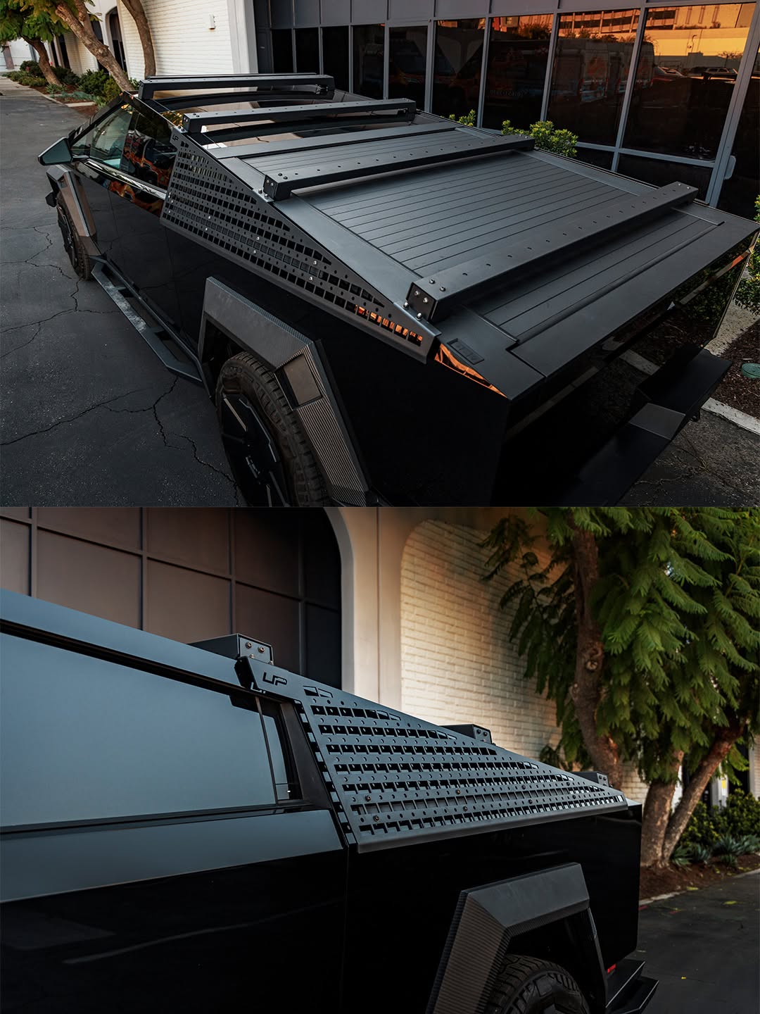 UP INVINCIBLE® 远征套件是专为那些对 Cybertruck 有真实能力需求的用户设计的终极越野系统。这个完全安装在车架上的套件在保持原厂功能的同时，提供了真正的保护、强大的照明、扩展的储物空间和更好的可及性。🌋 @unpluggedperformance