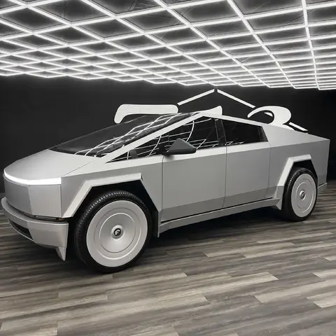 @skrewedupdev #Tesla #CyberTruck 在 #Forgiato @wheels 由 @713ab @forgiato
