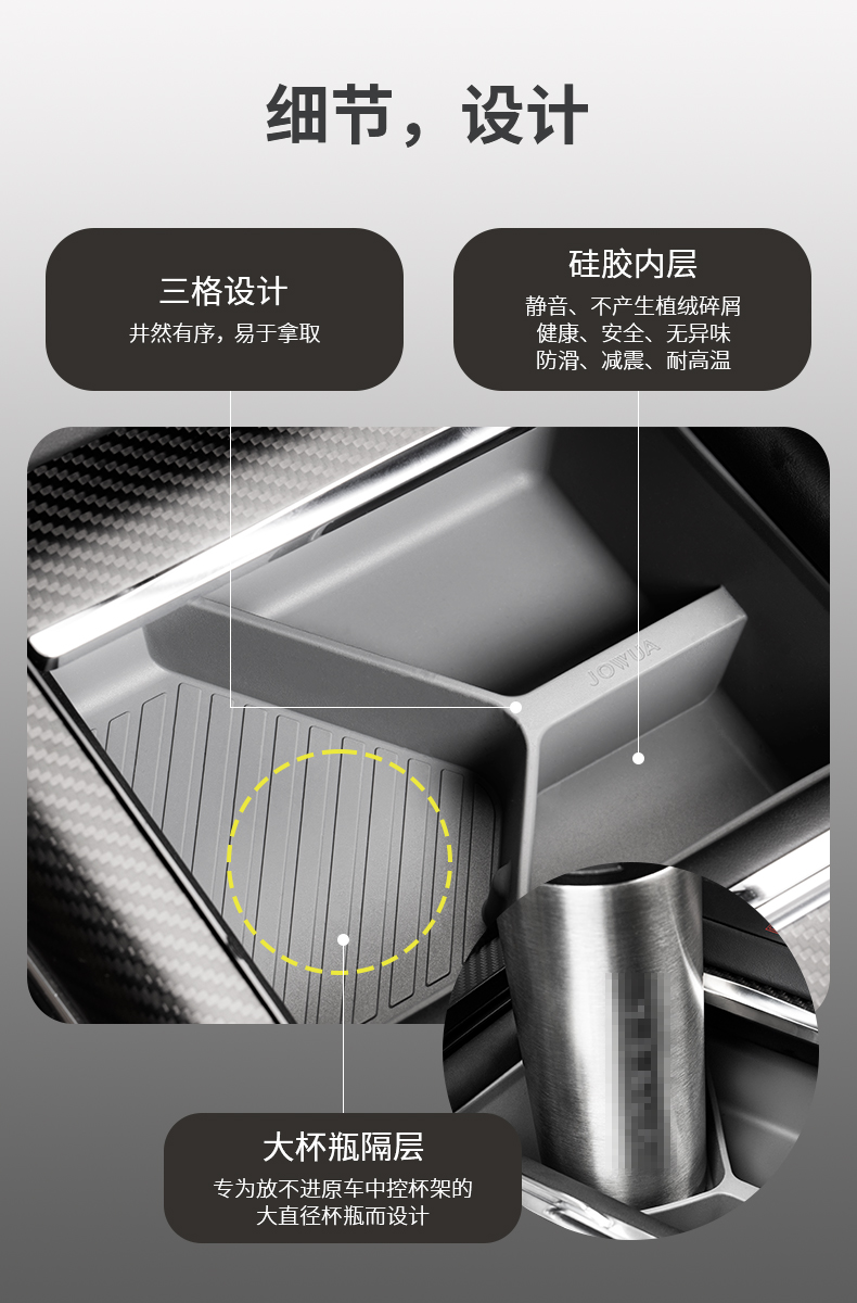 新款Model S/X Plaid中控储物盒 详情图5