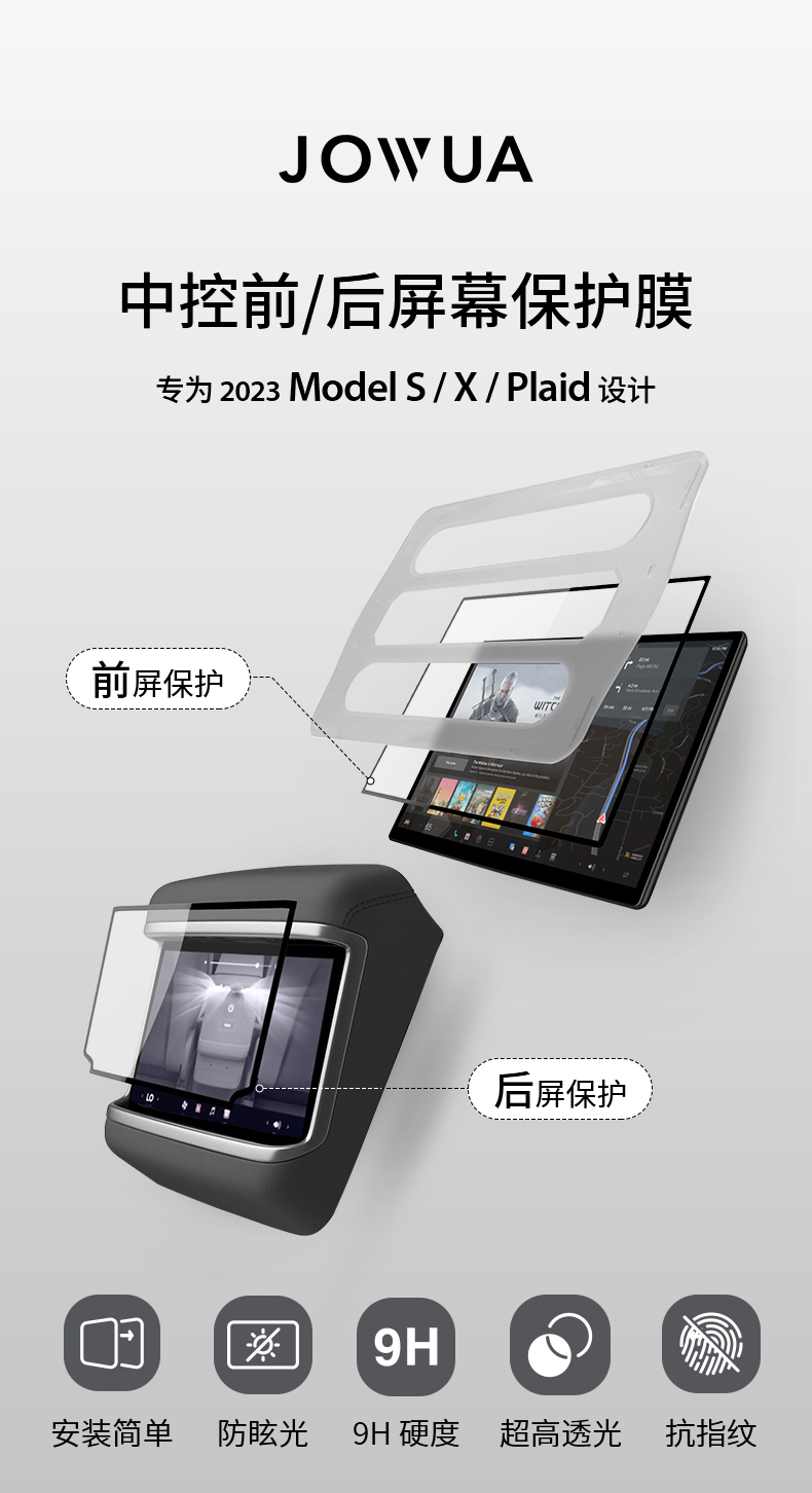 新款Model S/X 钢化膜 详情图1
