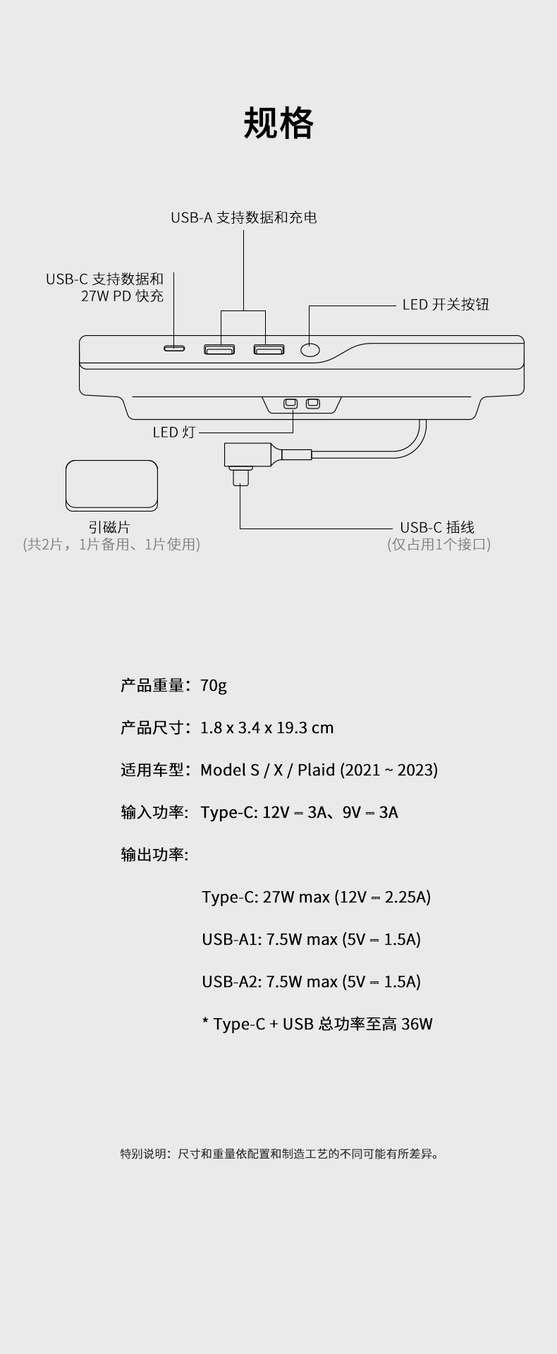 Model S/X/Plaid 拓展坞 详情图15