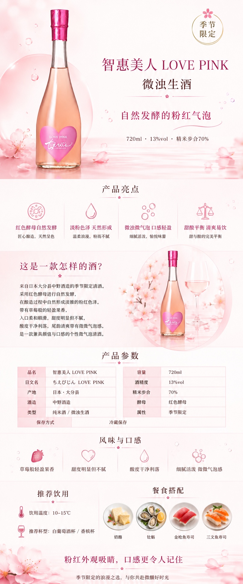 智惠美人 LOVE PINK 微浊生酒 详情图1