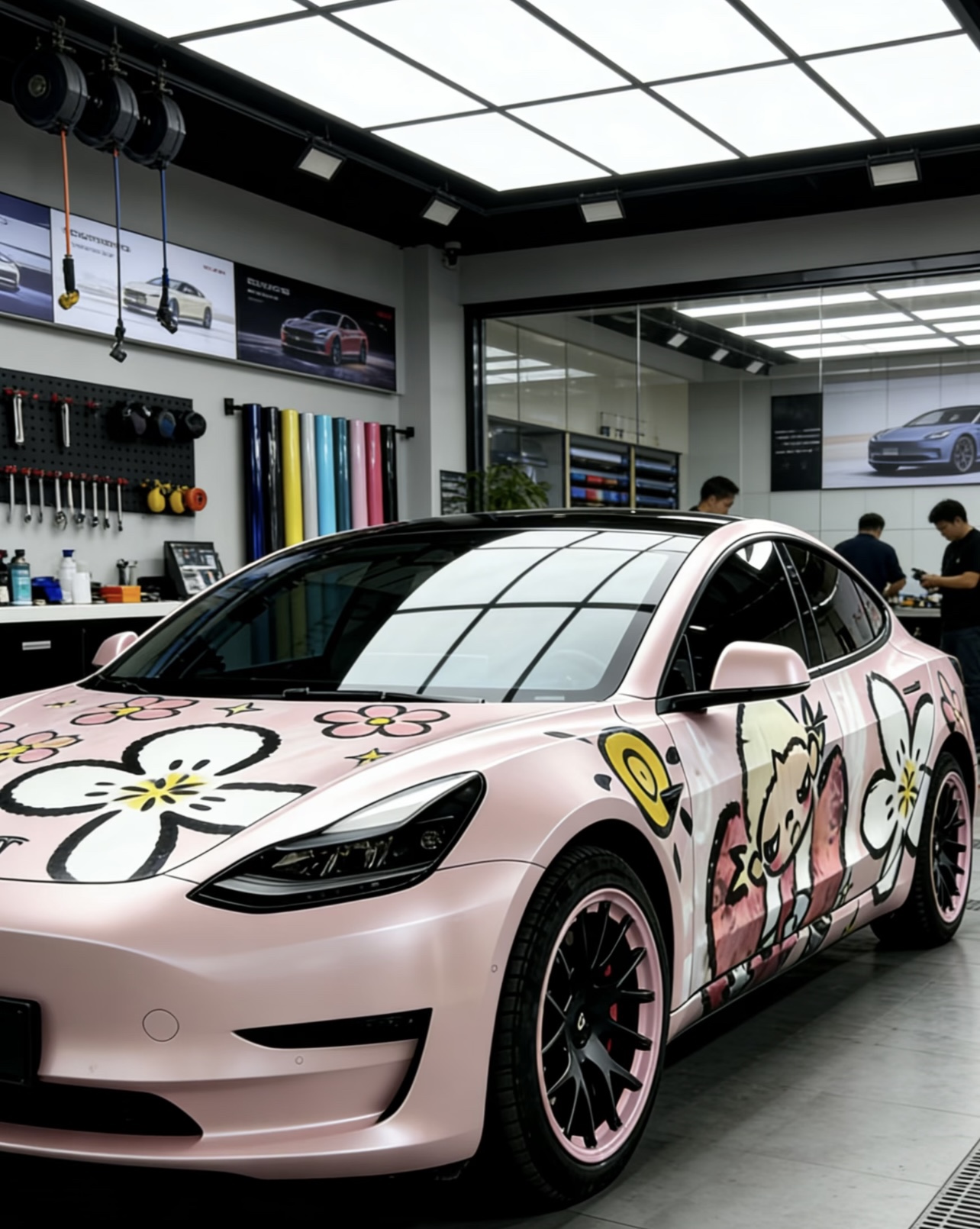 上海特斯拉改色！这台粉车我能吹一年上海特斯拉车友看过来！
刚给Model 3贴了定制卡通彩绘膜，粉雾底＋可爱卡通，甜酷感直接拉满！
上海本地门店施工，无套路报价，师傅手艺超稳，定制图案对位精准，包边包角超细致
不伤原厂漆，支持个性化设计，想贴什么图案都可以路上回头率爆表，已经被好几个姐妹问链接了上海的特斯拉车主们，想换风格就冲这个！
#上海特斯拉 #特斯拉改色 #Model3 #上海汽车贴膜#定制车膜 #少女心改装 ＃上海车主 #汽车彩绘#上海改色膜
#AX改色膜＃上海BOP隐形车衣#特斯拉改色#隐形车衣 #新车养护
#汽车漆面保护