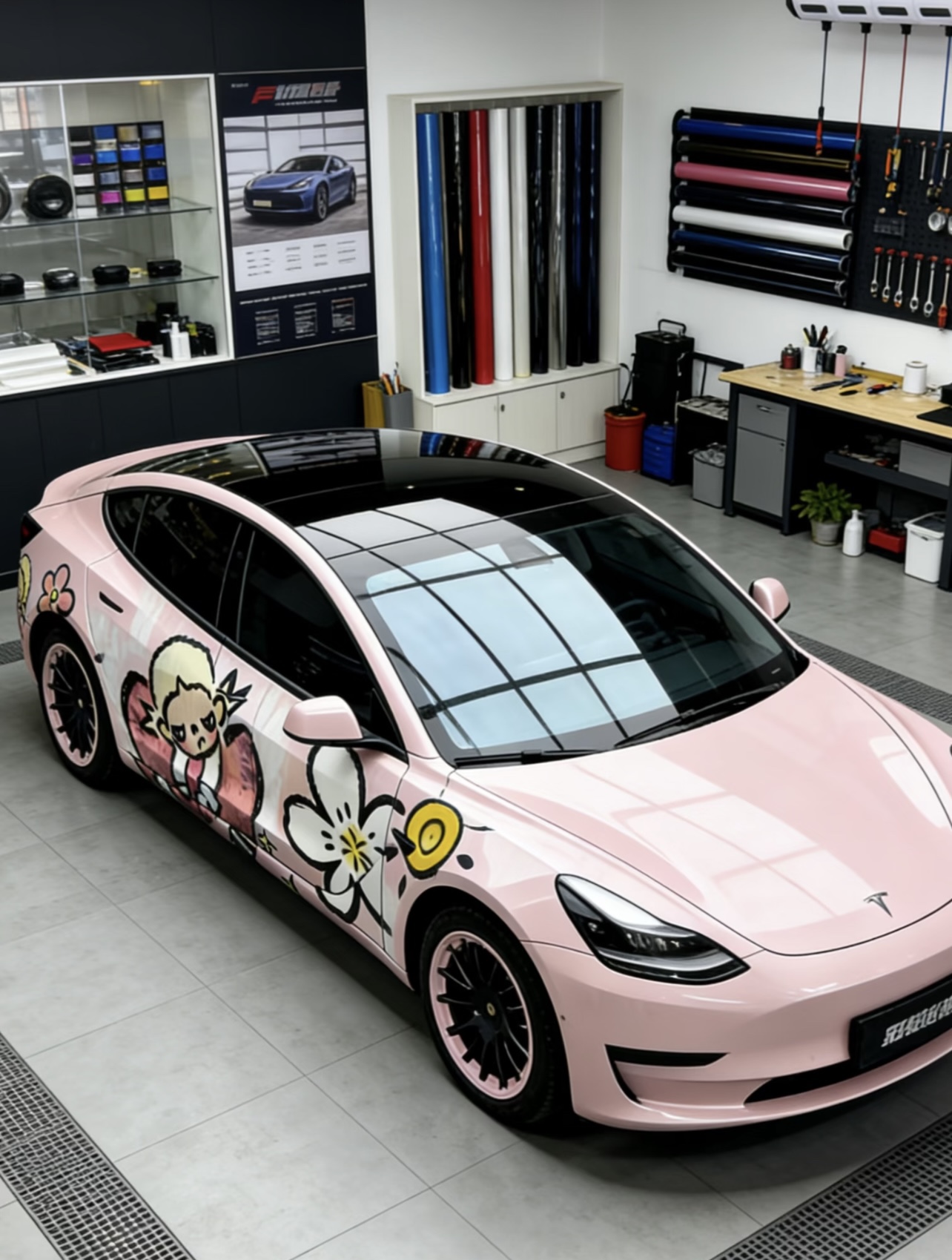上海特斯拉改色！这台粉车我能吹一年上海特斯拉车友看过来！
刚给Model 3贴了定制卡通彩绘膜，粉雾底＋可爱卡通，甜酷感直接拉满！
上海本地门店施工，无套路报价，师傅手艺超稳，定制图案对位精准，包边包角超细致
不伤原厂漆，支持个性化设计，想贴什么图案都可以路上回头率爆表，已经被好几个姐妹问链接了上海的特斯拉车主们，想换风格就冲这个！
#上海特斯拉 #特斯拉改色 #Model3 #上海汽车贴膜#定制车膜 #少女心改装 ＃上海车主 #汽车彩绘#上海改色膜
#AX改色膜＃上海BOP隐形车衣#特斯拉改色#隐形车衣 #新车养护
#汽车漆面保护