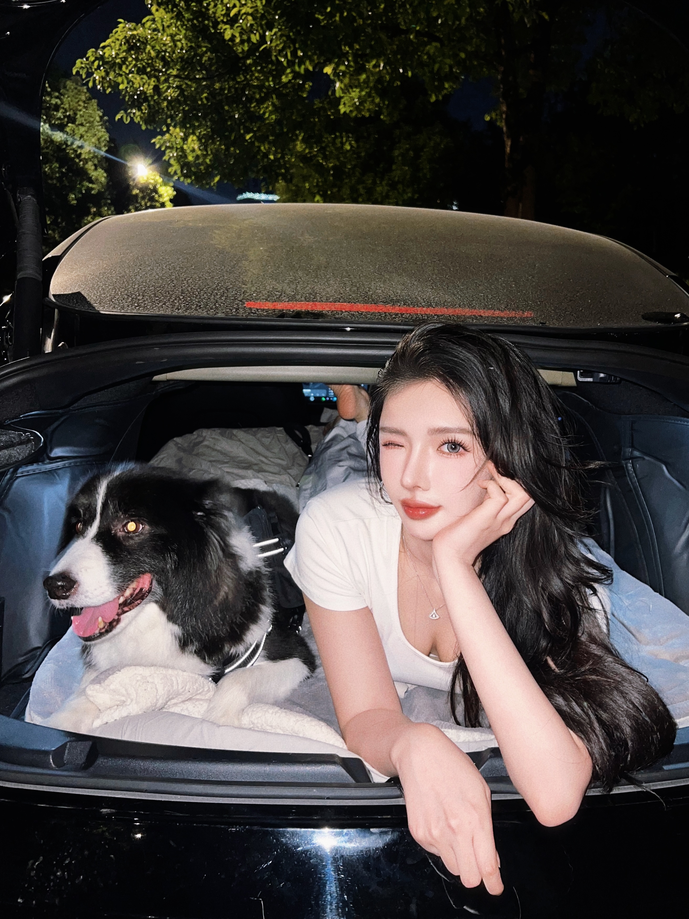 带Na少床车露营⛺️被追着问这是明星小狗吗？ 谁懂女生养边牧有多帅😎
带Na少出来床车露营⛺️
拍照的时候被好几个路人问你这是明星小狗吗？
作为狗妈的那颗骄傲的心一下子上来了，嘴里说着不是不是…心里…你们懂吧…乐开花🌸🫰🏻（心想真有眼光）
瞧瞧姐花50布置的特斯拉model3大床房～有点意思吧[萌萌哒R]@汽车薯 @宠物薯
#宠物坐车初体验 #我的宠物是人机 #框住车内小幸福
#边牧 #带着边牧去旅游 #特斯拉model3 #特斯拉 @李富贵和banana