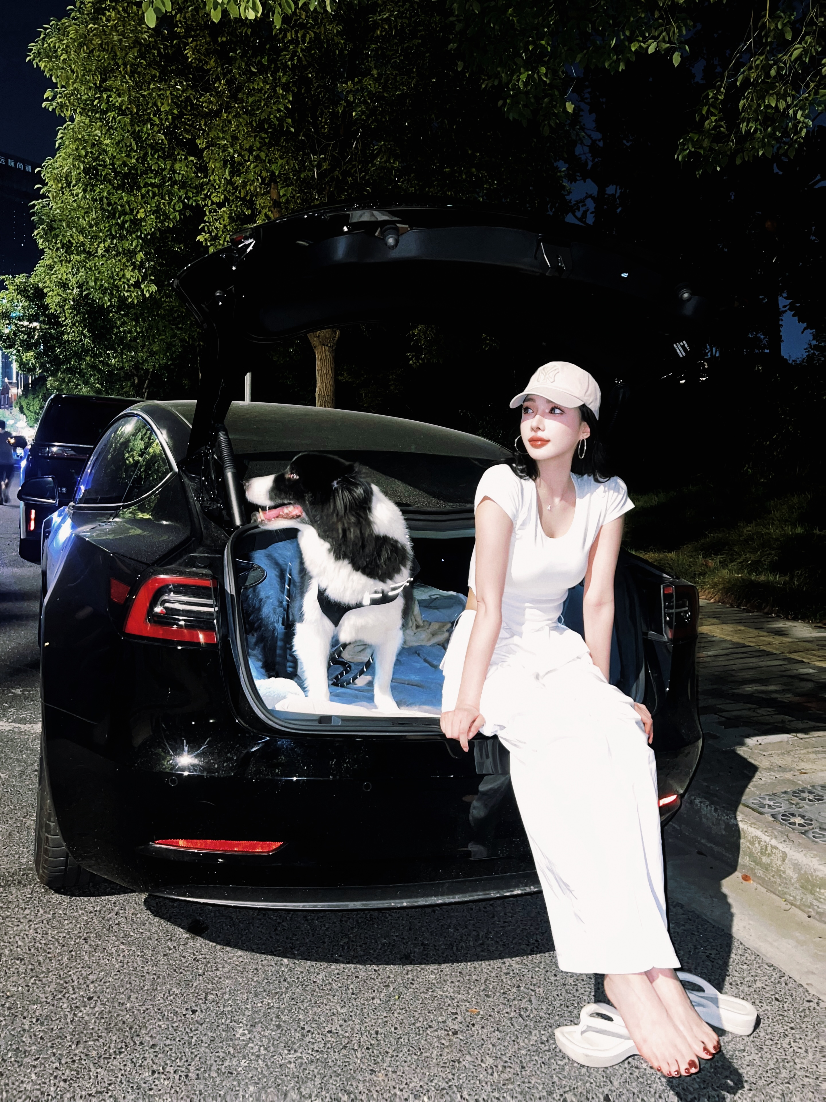 带Na少床车露营⛺️被追着问这是明星小狗吗？ 谁懂女生养边牧有多帅😎
带Na少出来床车露营⛺️
拍照的时候被好几个路人问你这是明星小狗吗？
作为狗妈的那颗骄傲的心一下子上来了，嘴里说着不是不是…心里…你们懂吧…乐开花🌸🫰🏻（心想真有眼光）
瞧瞧姐花50布置的特斯拉model3大床房～有点意思吧[萌萌哒R]@汽车薯 @宠物薯
#宠物坐车初体验 #我的宠物是人机 #框住车内小幸福
#边牧 #带着边牧去旅游 #特斯拉model3 #特斯拉 @李富贵和banana