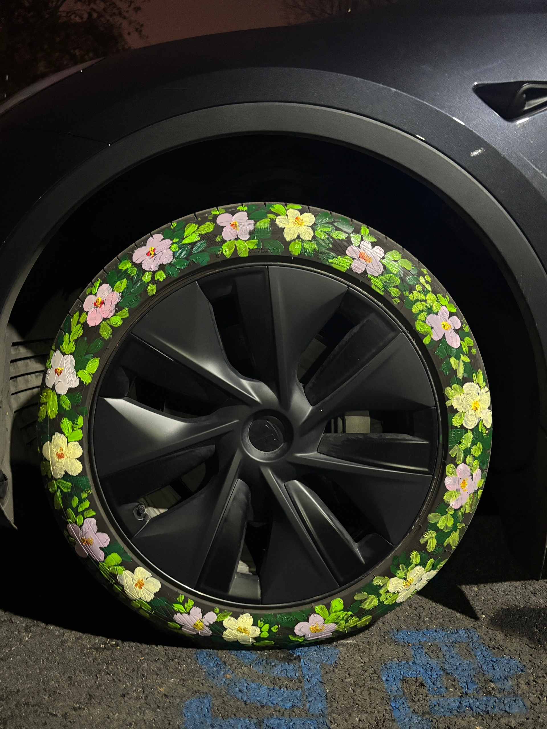 重生之我在南京画轮胎 春天和花花绝配🌷
天气晴朗的日子里终于对轮胎出手了
～
Ps:社恐勿学
画了一路生花后出门常常被围观，
偶尔还会碰到路人搭话和拍照。
回头率拉满了哈
#汽车手绘 #轮胎 #玩车的100种方式 #热爱生活 #一路生花 #轮胎绘画 @infp观察日记