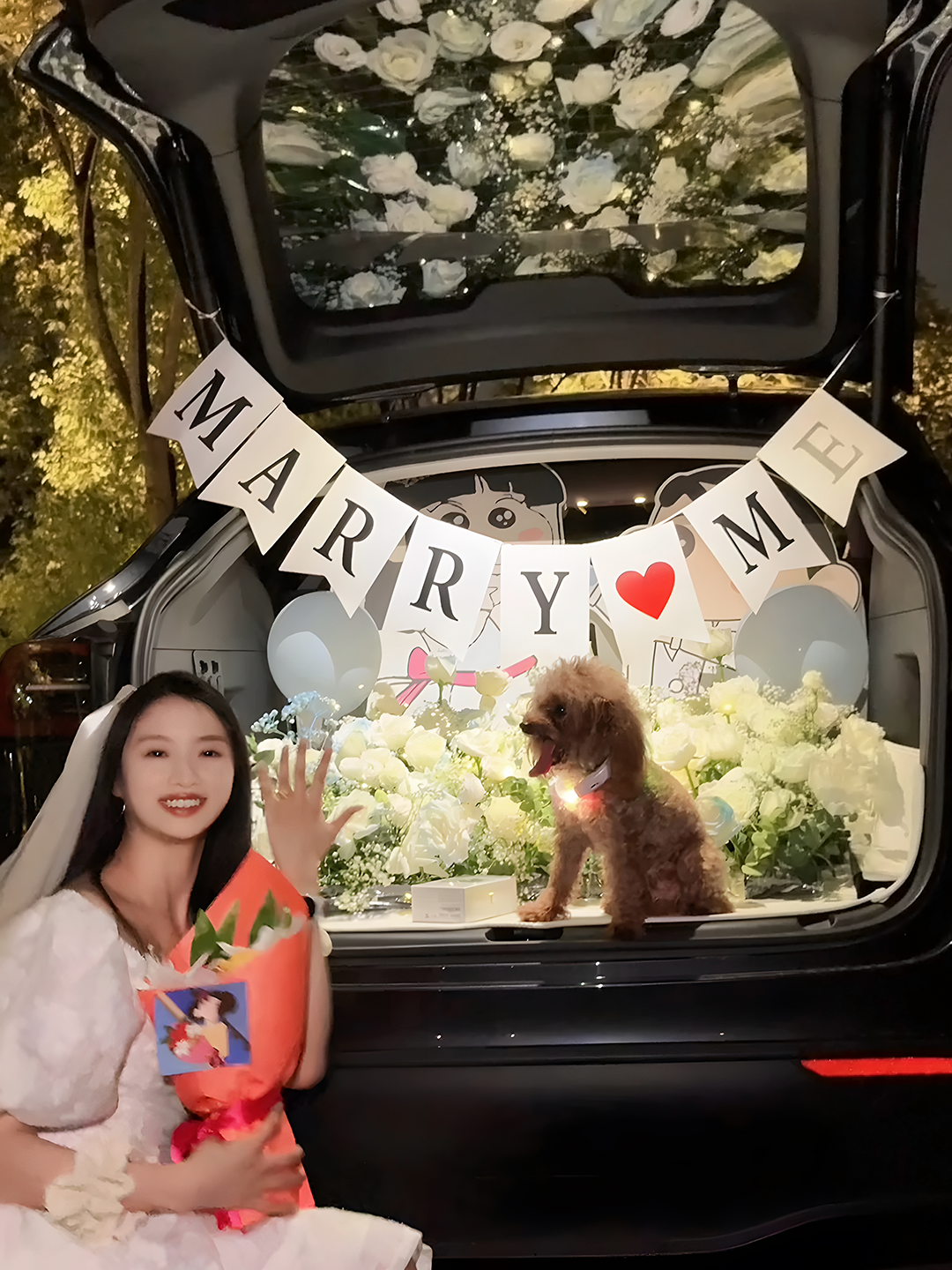 “特”别浪漫📷不期而遇❤️ 车机屏幕的深情告白🚘
后备箱满满鲜花的特别惊喜🌹
提车&求婚时许下相伴一生的诺言💍
爱的旅程，因你而“特”别❤️
	
欢迎带话题 #一起来拍浪漫特写 ，分享“特斯拉&爱”的心动瞬间
	
#七夕 @特斯拉