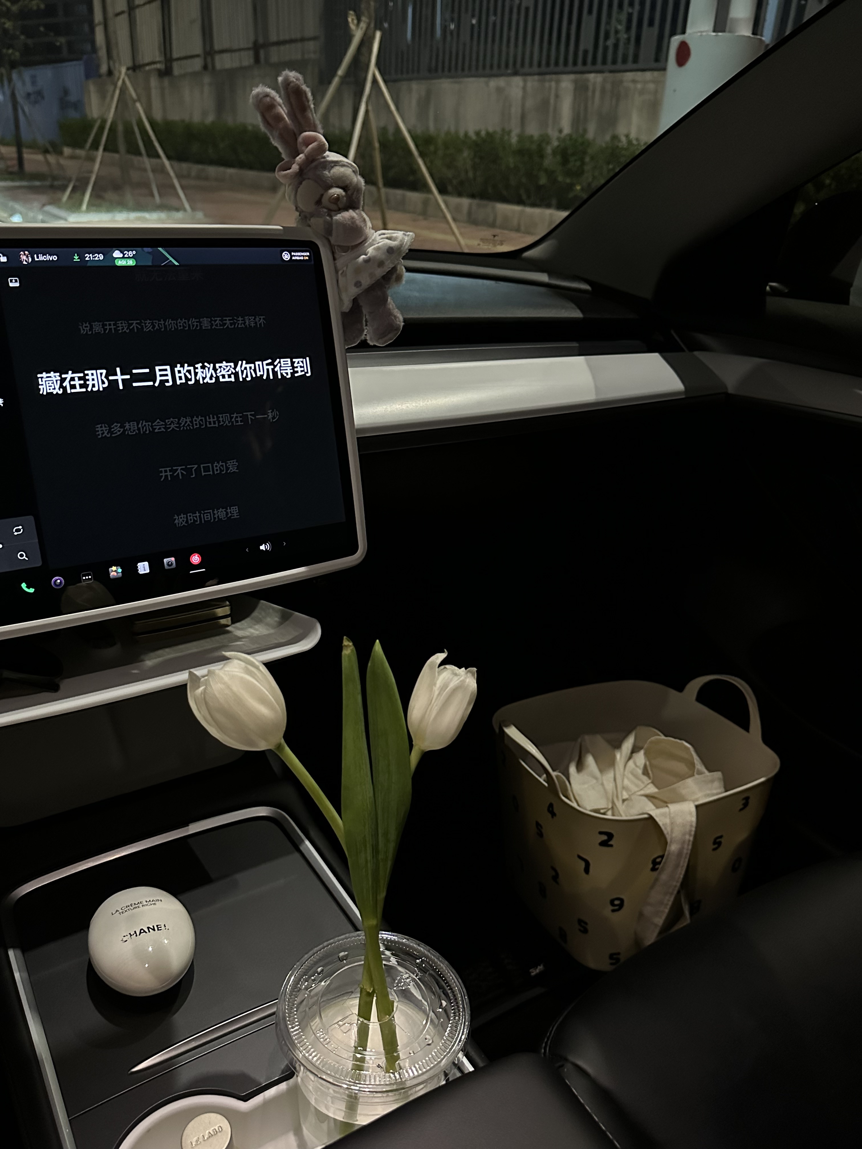 🤍 Tesla女车主的车载好物 特斯拉毛坯改造～
粉白色风格 可可爱爱[紫色心形R]
	
平时也不需要坐太多人
所以后排直接放倒当床车啦～
#特斯拉#model3 #女生车内饰 #车载好物 #特斯拉内饰#迪士尼 @52hertz