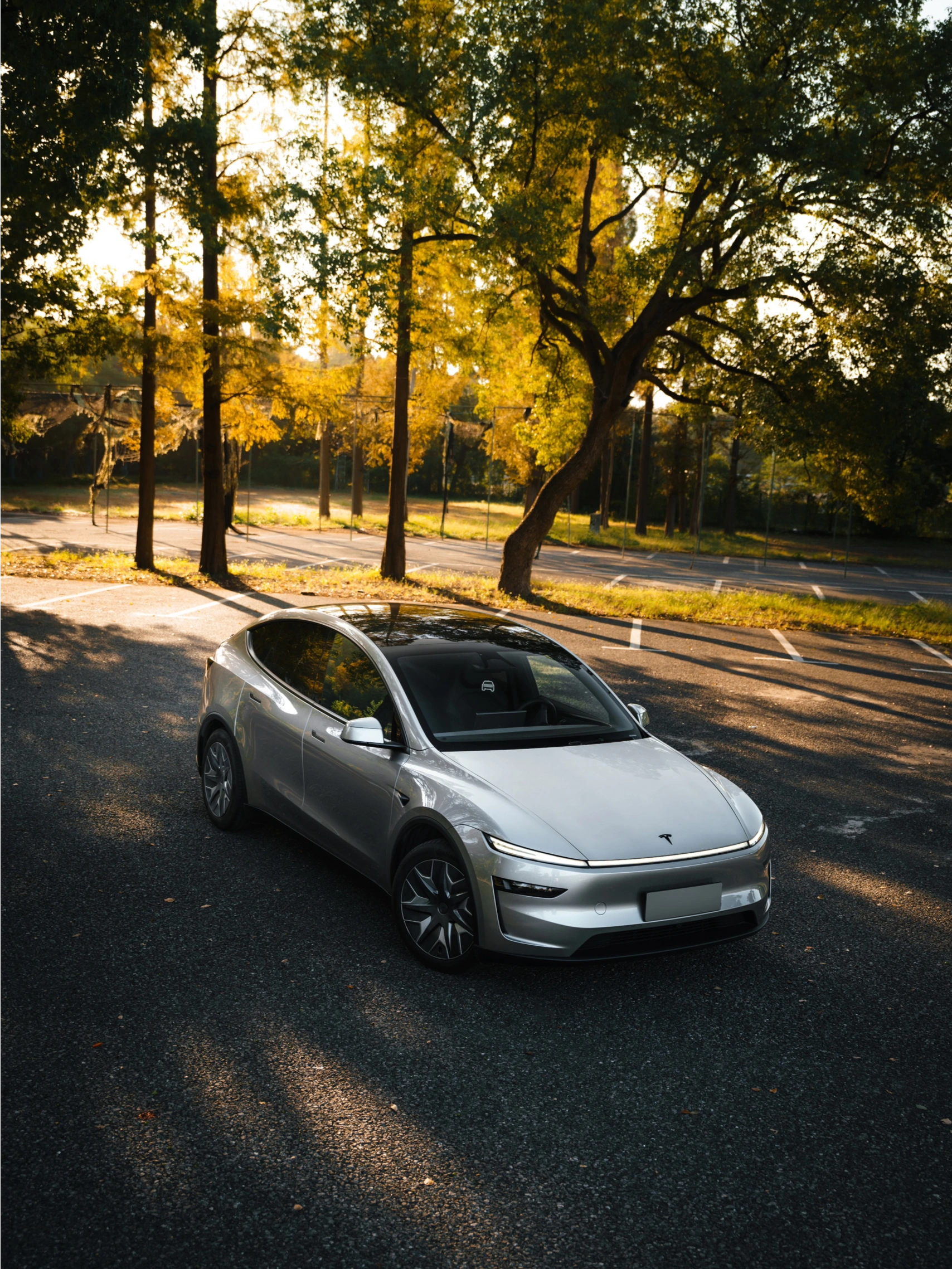 Model Y L 深秋滤镜已开启🍂 阳光穿林洒落☀️一抹金光，一阵微风
光影起舞，秋意正浓🍁
#和特斯拉发现出片秘诀
	
[私信R]你和特斯拉在哪里寻找秋日浪漫？
👇评论区说说看
	
📍：上海佘山森林公园
📸：@RK-Z @特斯拉