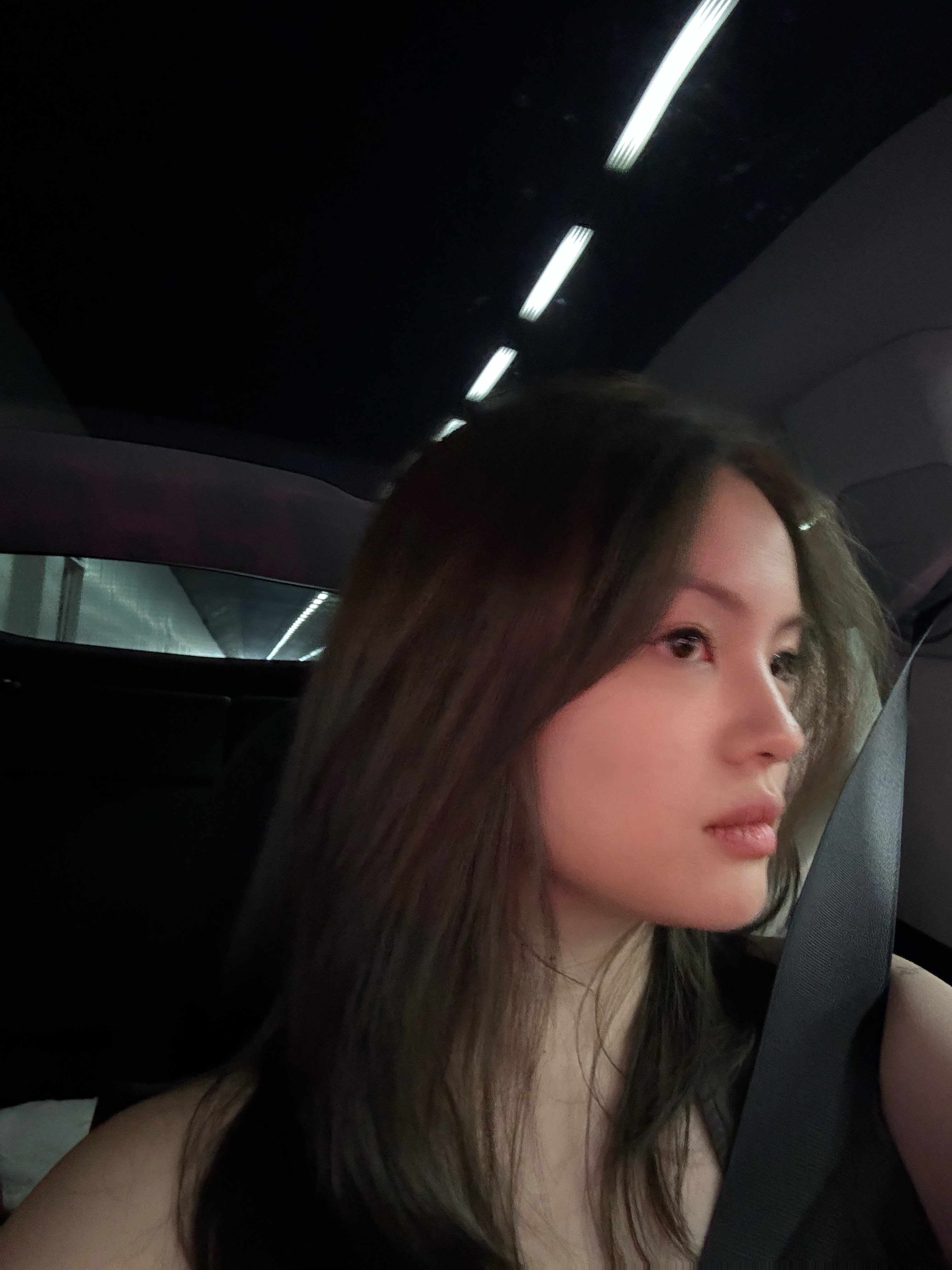 车内自拍我整明白了 内饰基础，天窗就不基础。🫰
	
——————特斯·毛坯·拉
#美美桑内 #坐上我的副驾 #针不戳 #焕新modely #毛坯风 #姐就是女王 @Huidio