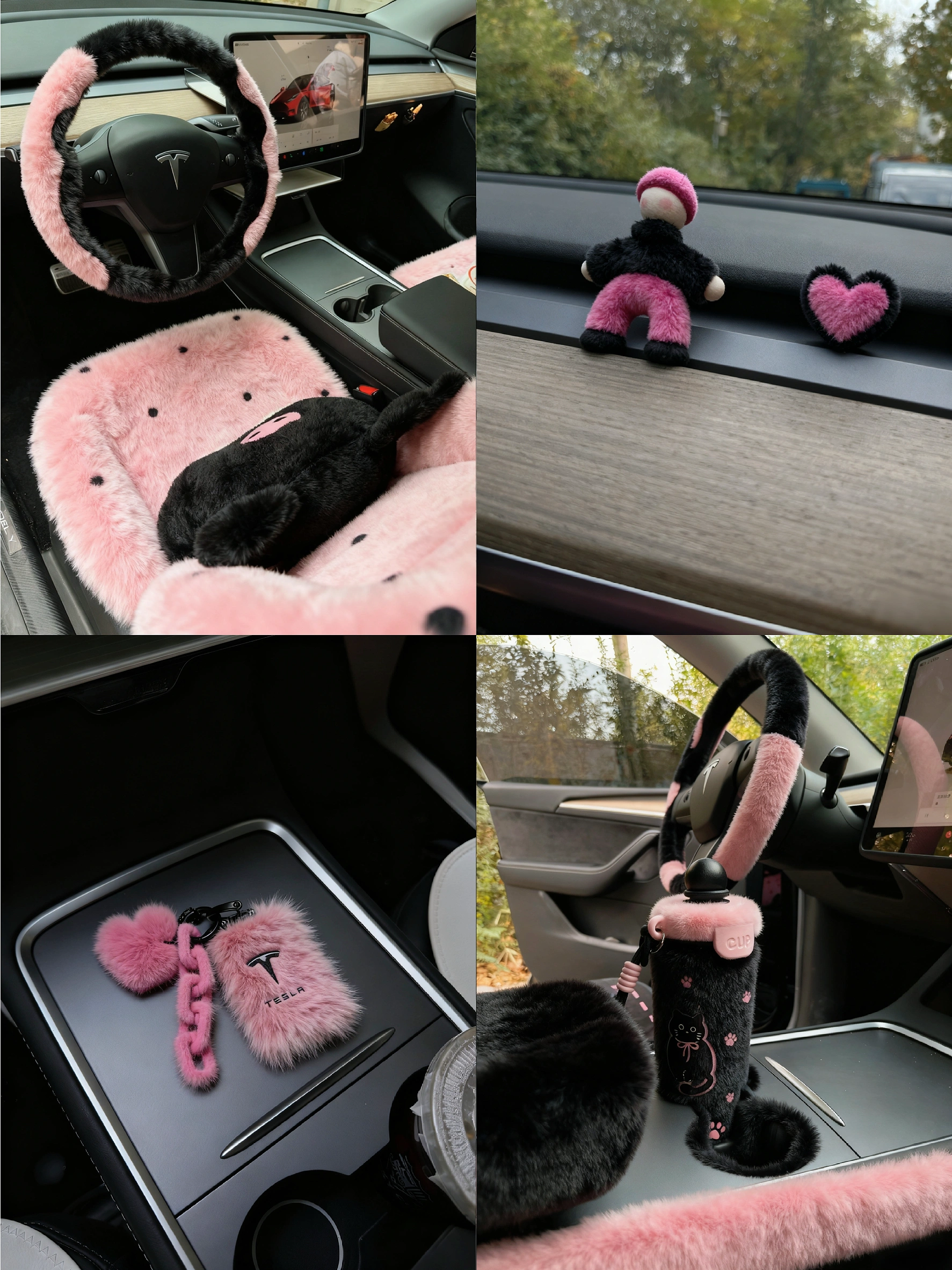 Tesla💕｜万物皆可毛绒绒 黑粉内饰越看越爱 今天摸鱼，我来试试🔥遍全网的毛绒绒p图，把拍废的照片变成毛绒绒的，好可爱！！！
毛绒绒的物品本来就带有吸引力
在我的黑粉内饰上更吸睛了[捂嘴笑R]自