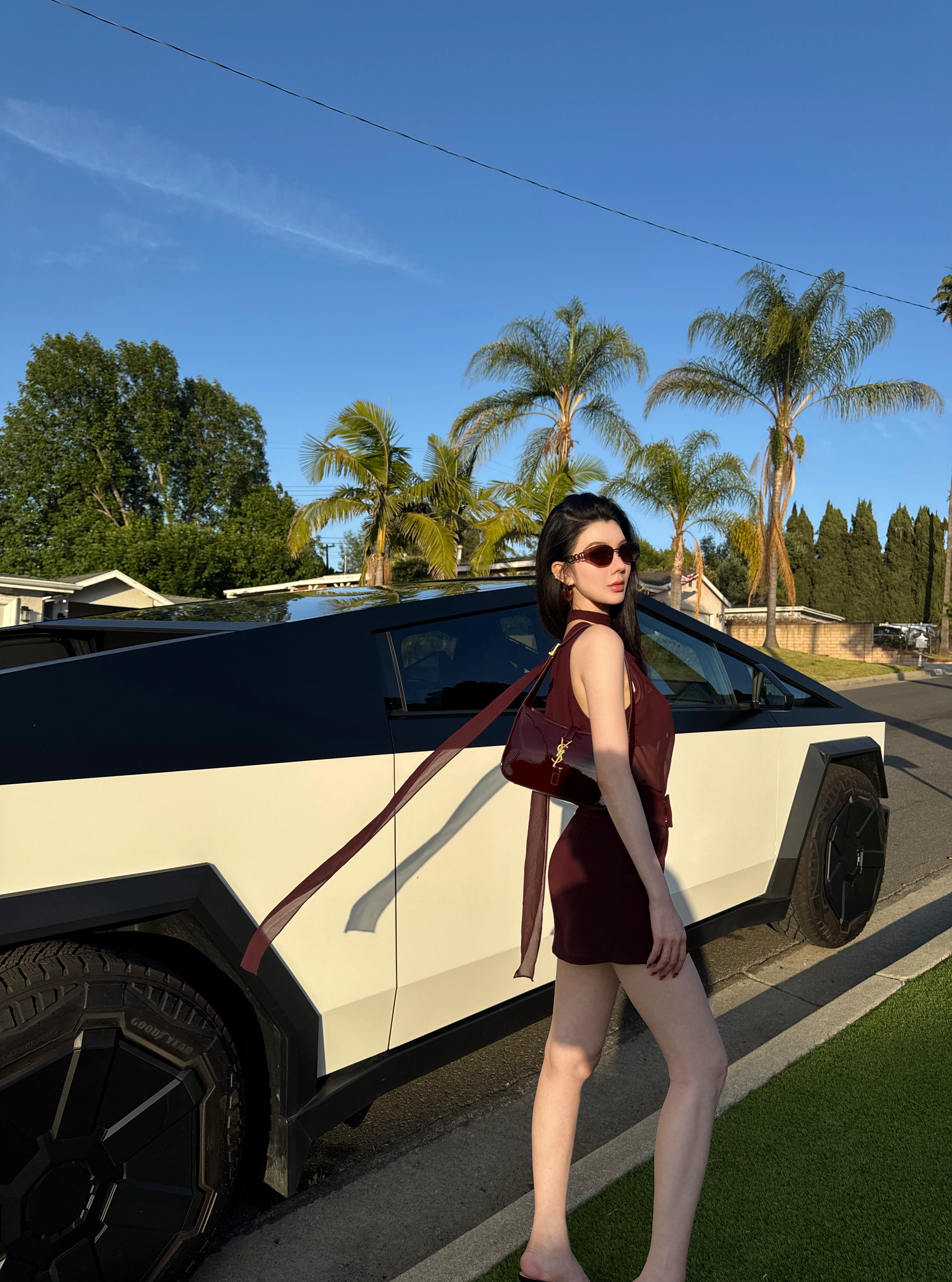 阳光☀️夏日 #cybertruck  #享受阳光的味道
#特斯拉  #度假 @Roselyn炘言