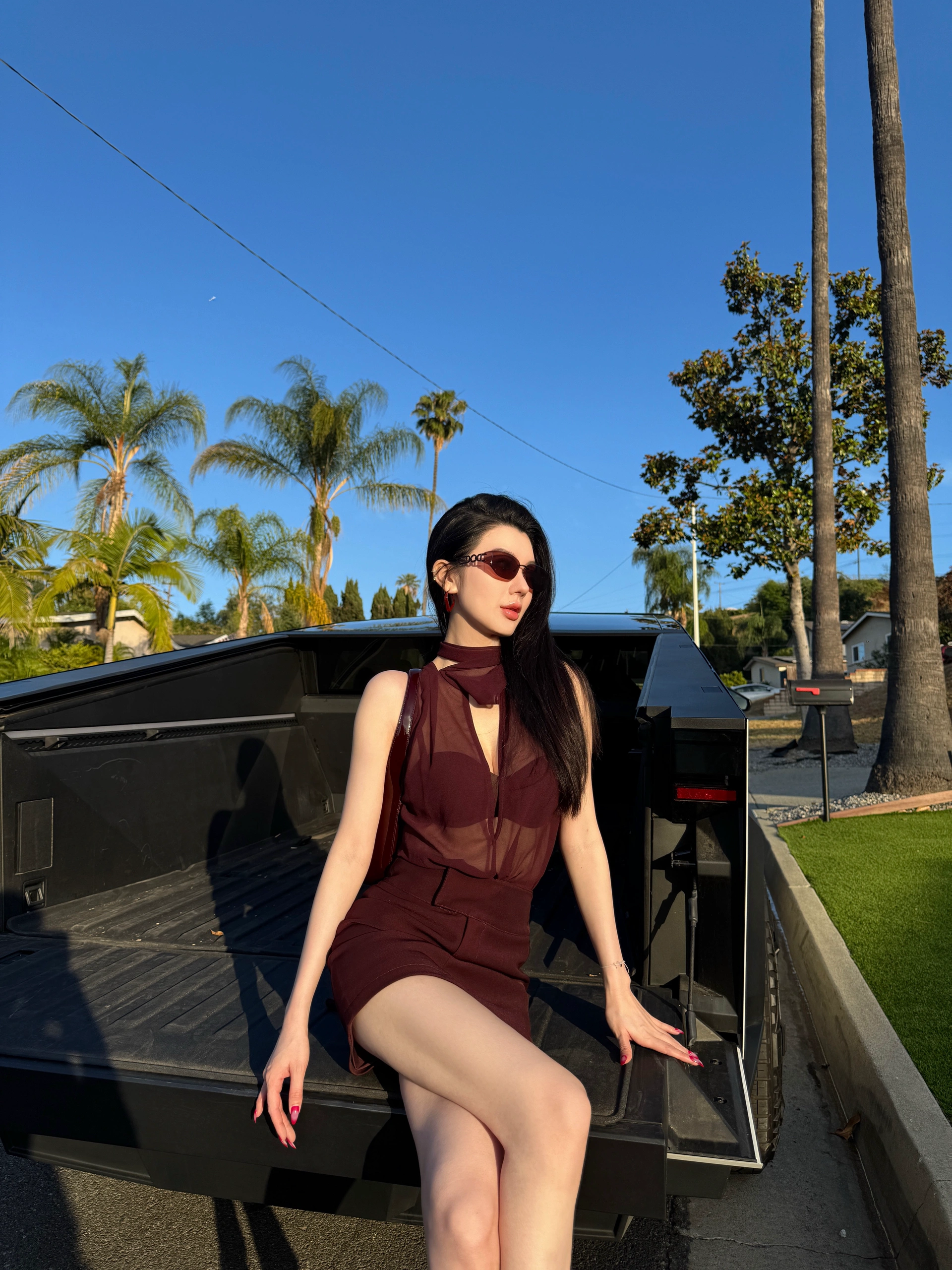 阳光☀️夏日 #cybertruck  #享受阳光的味道
#特斯拉  #度假 @Roselyn炘言