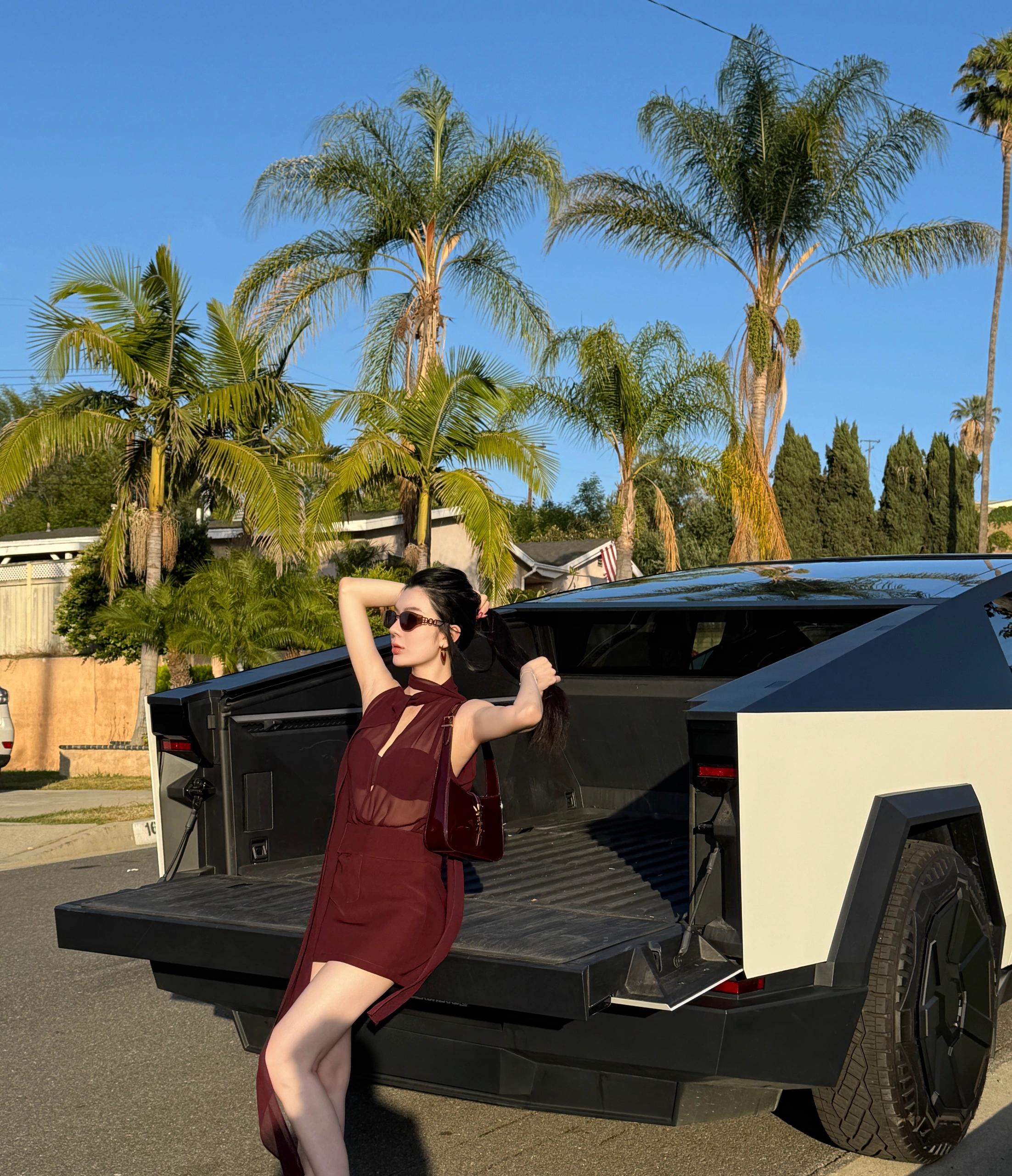 阳光☀️夏日 #cybertruck  #享受阳光的味道
#特斯拉  #度假 @Roselyn炘言