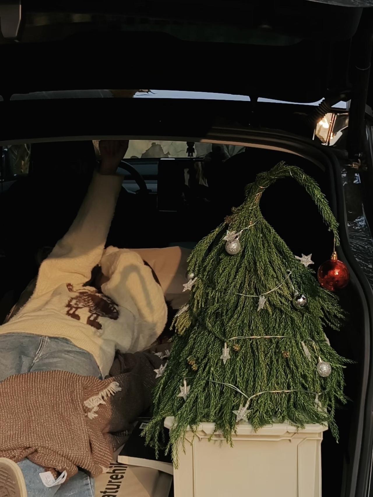 🔴𝚃𝚎𝚜𝚕𝚊|“循环在自己的喜欢里” 梧桐叶缓缓飘落的午后,
打开后备箱——露营椅,
一杯桂花茶,一小棵圣诞树。
不多,却足够让这个十二月的缝隙透进光。
风穿过枝桠,
沙沙声里藏着时间的密语。
最简单的拥有,
往往最接近自由。
在循环的日常里,
打捞属于自己的粼粼波光。
#汽车博主 #特斯拉 #女生车内饰 #12月 #圣诞氛围 #圣诞树装饰 #特斯拉modely #女性成长 #碎片是生活的记录 #后备箱露营 @➰YY.