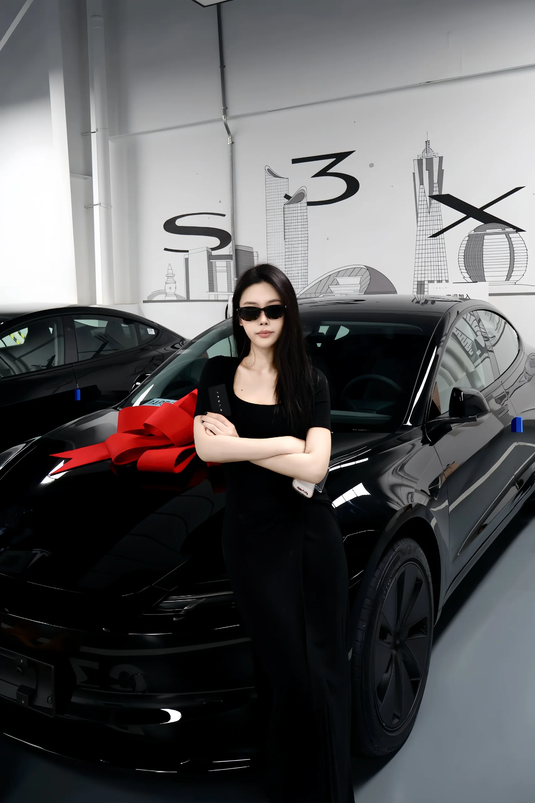 接美式男孩回家！ #特斯拉#特斯拉3 #model3 #大玩具 #提车 #提车拍照姿势 @好多肉CL
